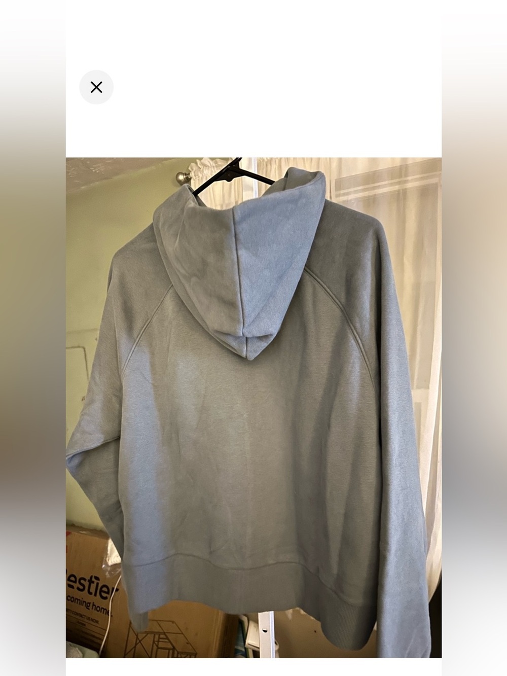Womens Vuori oversized restore half zip hoodie smoke blue size XL VW288 - Picture 2 of 5